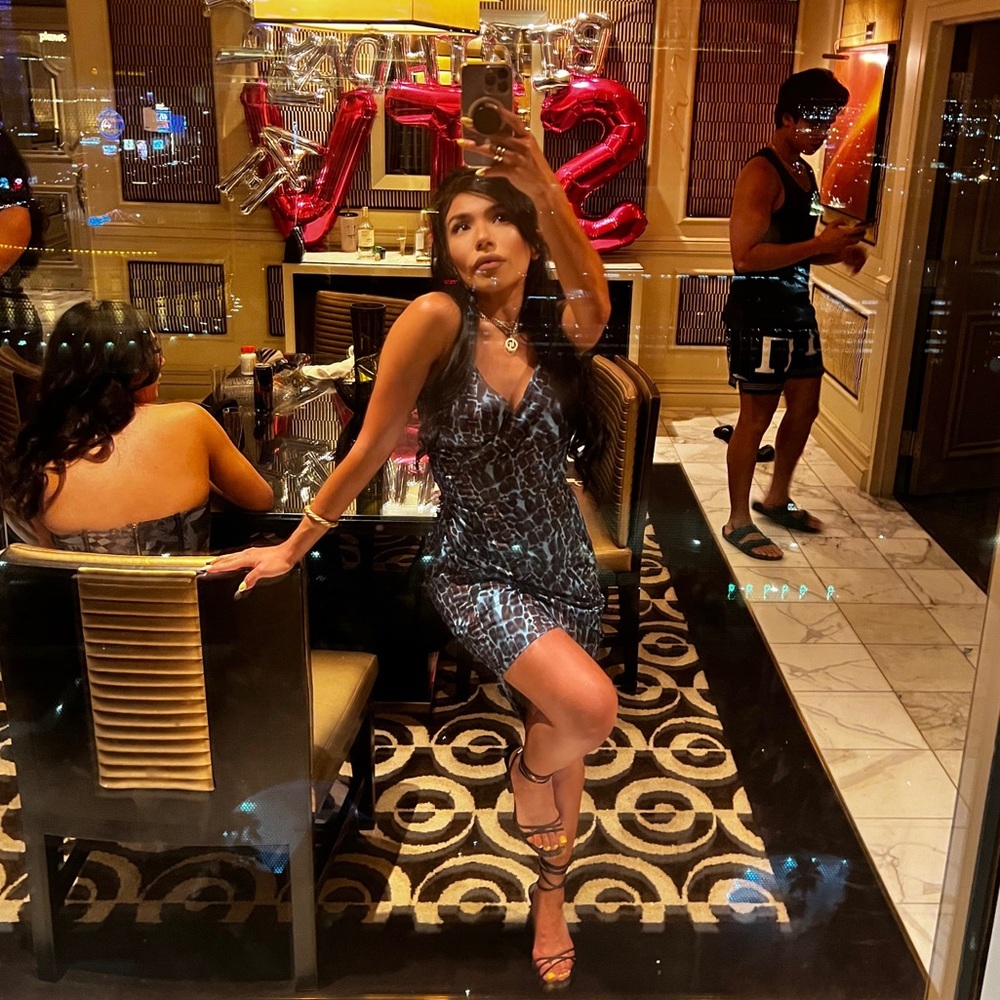 PLT Snake Print blue dress